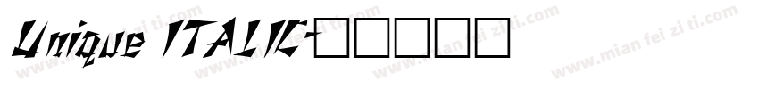 Unique ITALIC字体转换